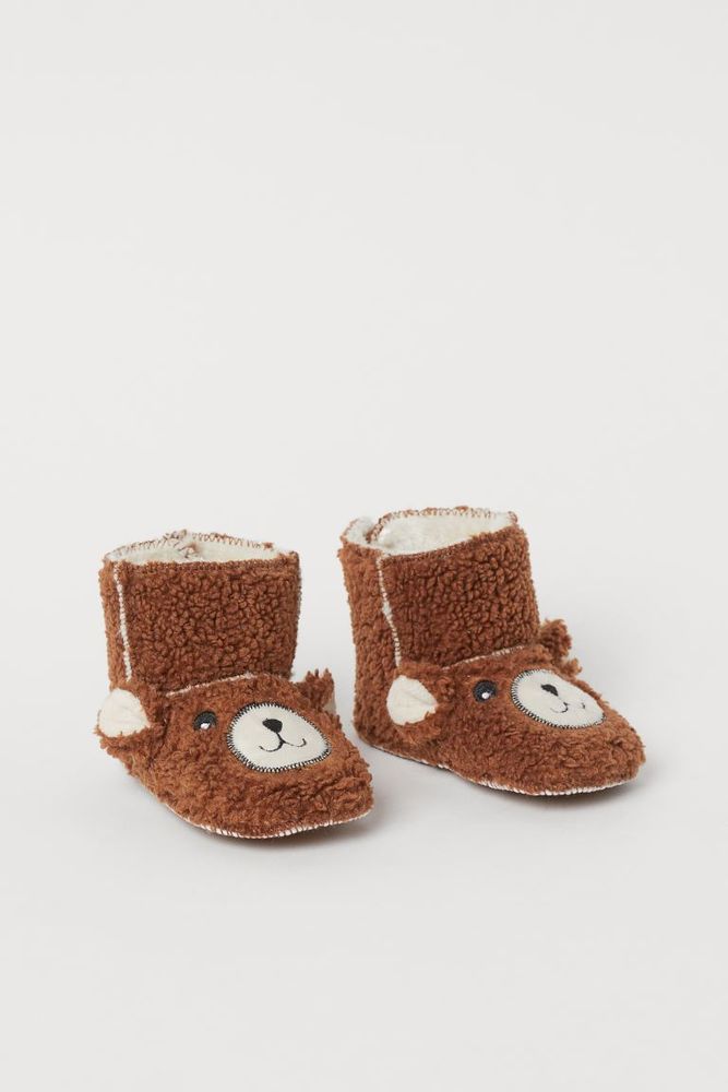 H&m Faux Shearling-lined Slippers | Centre