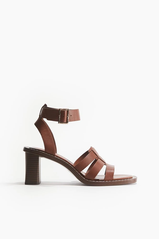 Heeled Leather Sandals