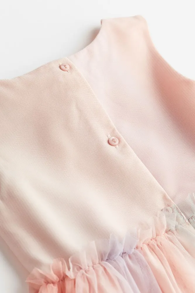 Ruffle-trimmed Tulle Dress
