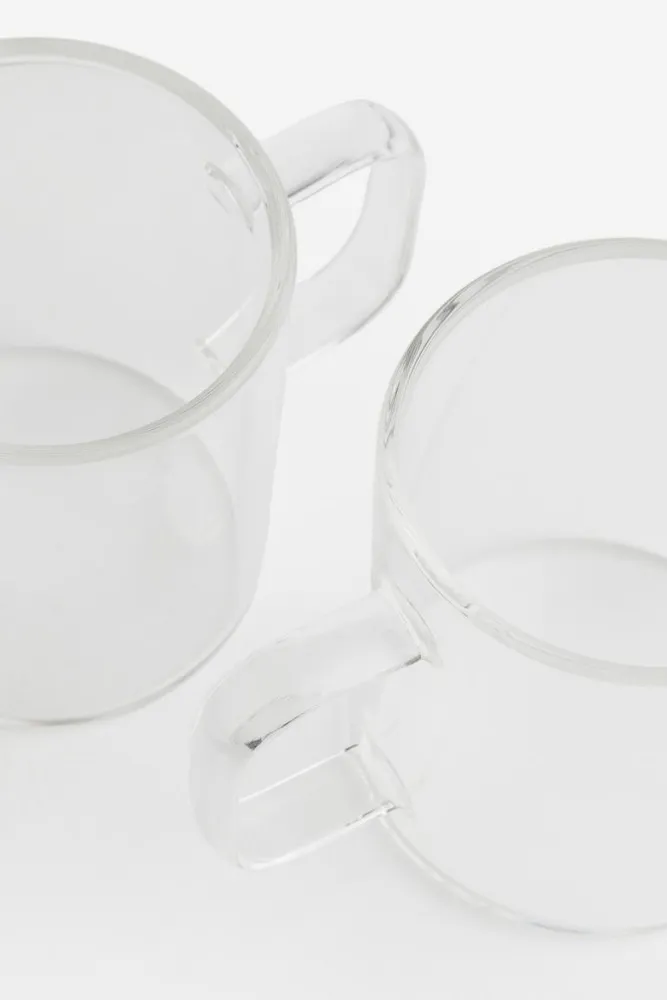 2-pack Small Glass Mugs