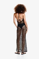 Sequined Fishnet Halterneck Dress