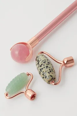 Face Roller with Three Interchangeable Stones