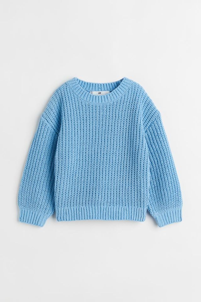 Blue Soft Chenille Sweater