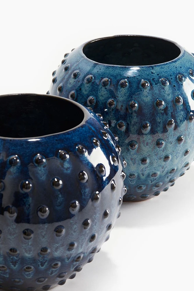 Reactive-glaze Hobnail Vase