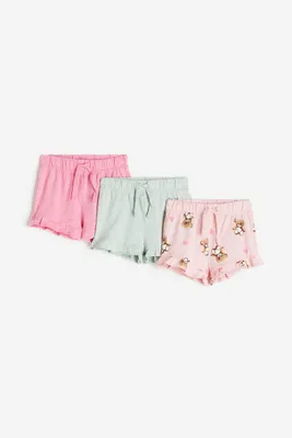 3-pack Ruffle-trimmed Shorts