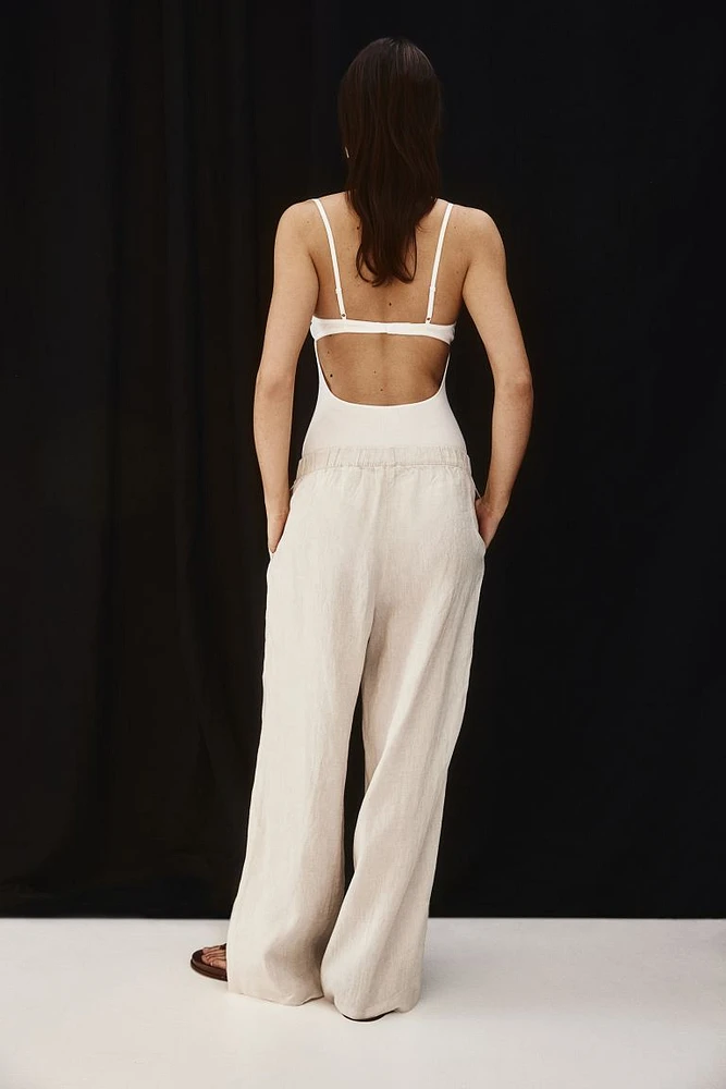 Wide-leg Linen Pants