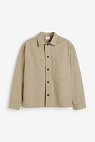 Loose Fit Twill Overshirt