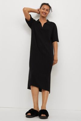 Robe en maille côtelée