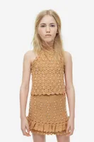 Crochet-look Beaded Skirt