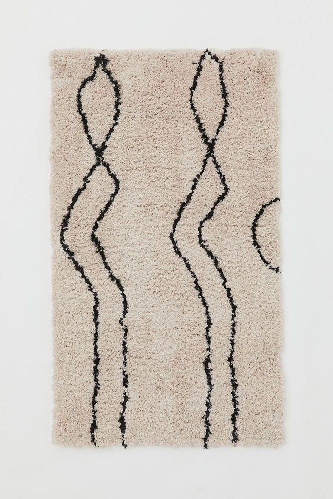 Tapis shaggy à motif