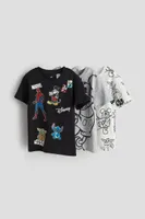 3-pack Printed T-shirts