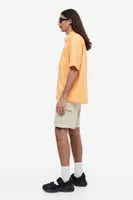 Relaxed Fit Short-sleeved Linen-blend Shirt