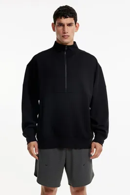 LTD Black Half Zip Track Sweatshirt