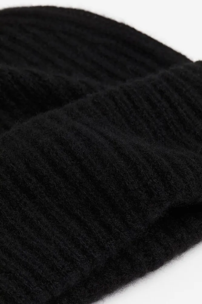 Rib-knit Cashmere Hat