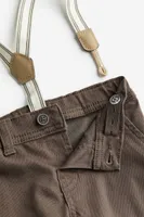 Twill Pants with Suspenders