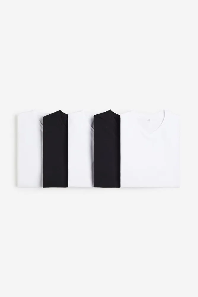 5-pack Slim Fit V-neck T-shirts
