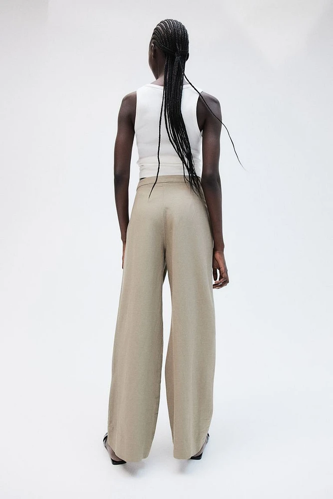 Linen-blend Pants