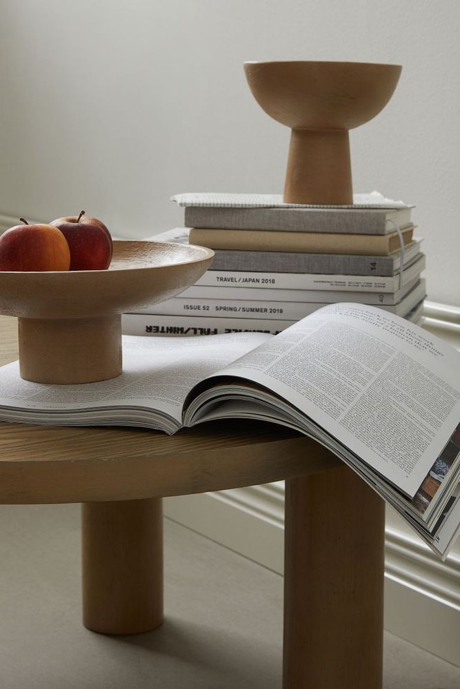 Wooden Pedestal Bowl