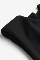 Shoulder-pad Midi Dress