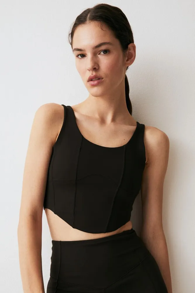 H&M Corset-style Top with Buttons