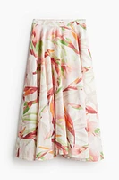 Linen-blend Circle Skirt