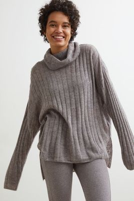 Rib-knit Wool-blend Sweater