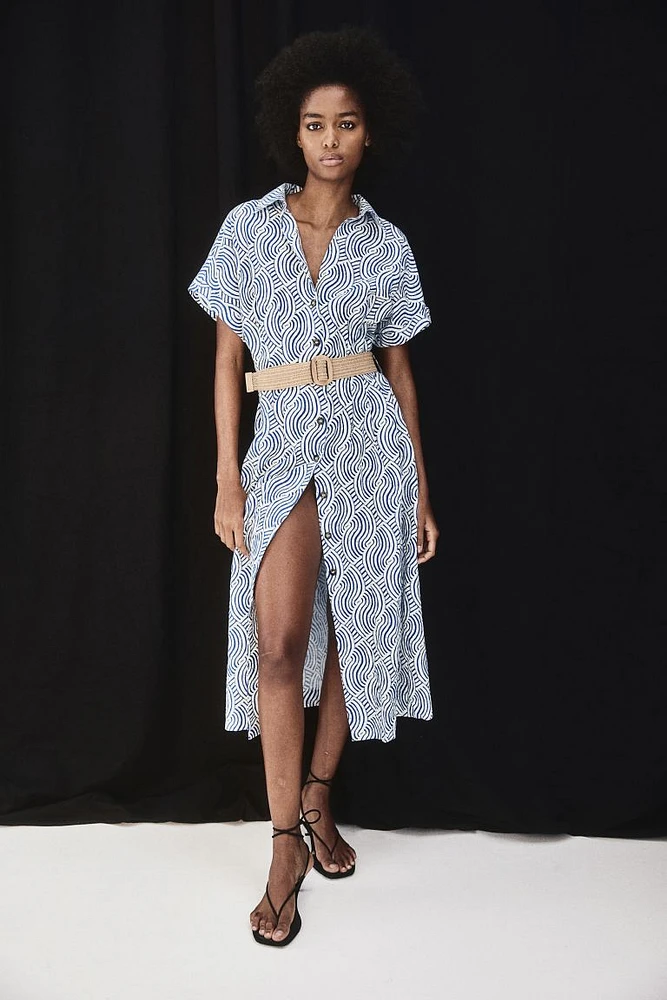 Shirt Dress with Belt