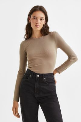 Long-sleeved Jersey Top
