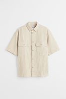 Relaxed Fit Short-sleeved Twill Shirt
