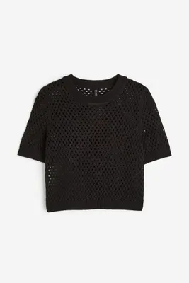 Hole-knit Top