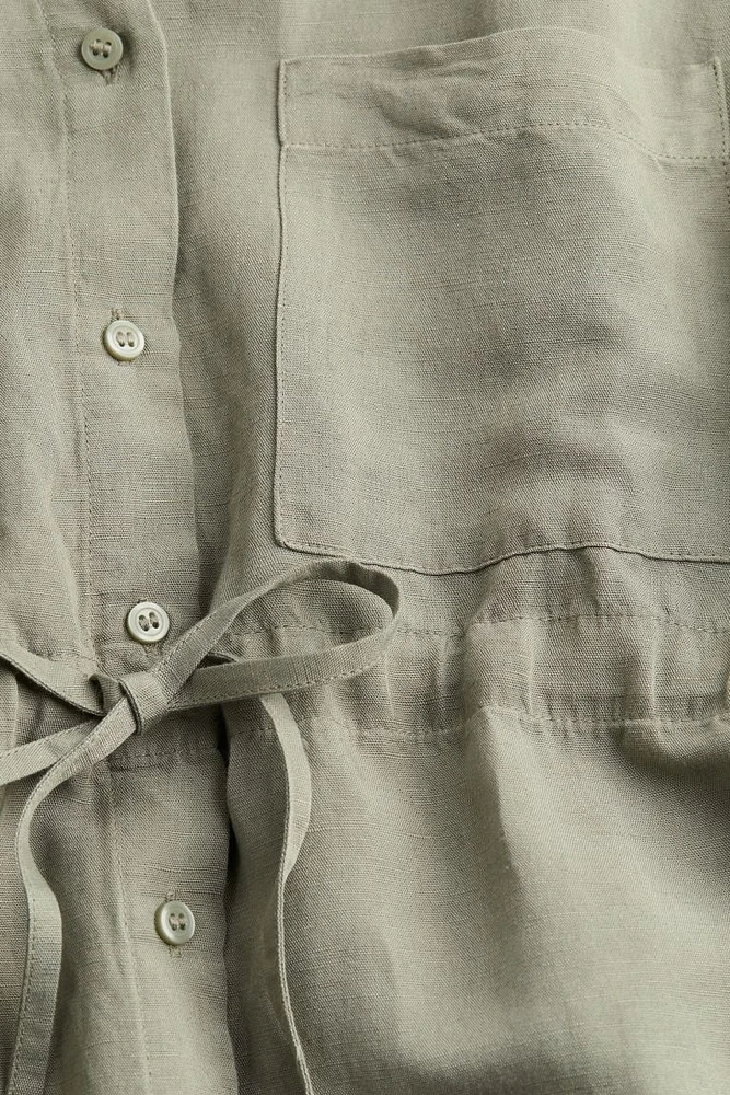 MAMA Before & After Linen-blend Shirt