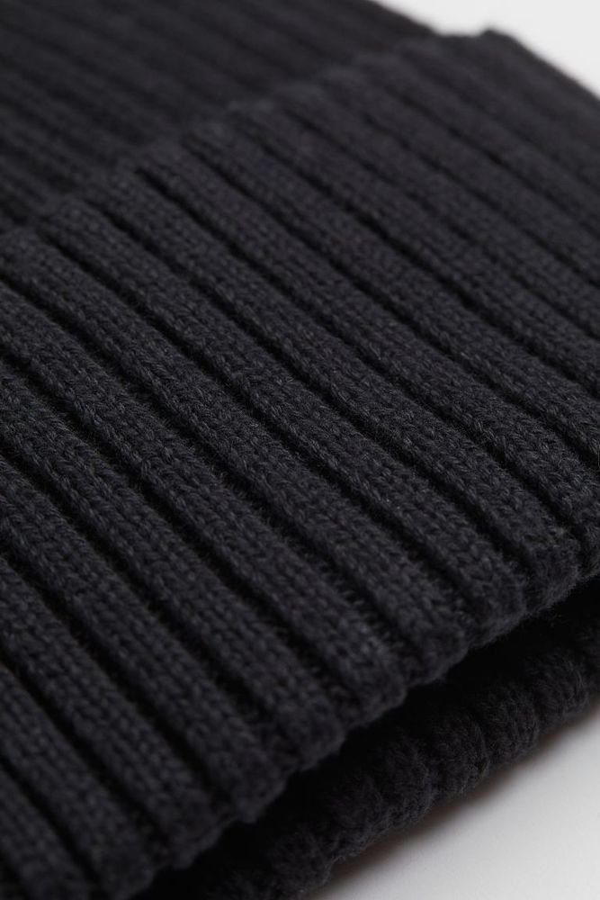 Rib-knit Cotton Hat
