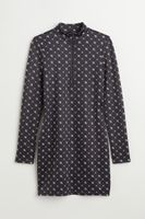 H&M+ Monogram-patterned Fitted Dress