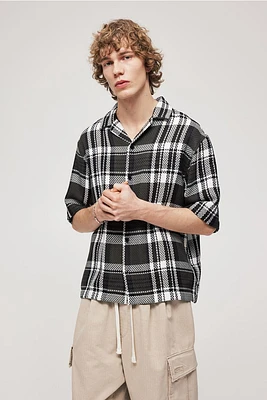 Loose Fit Textured-knit Resort Shirt