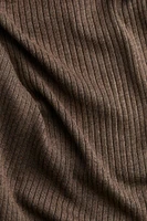 Rib-Knit Tie-Detail Dress