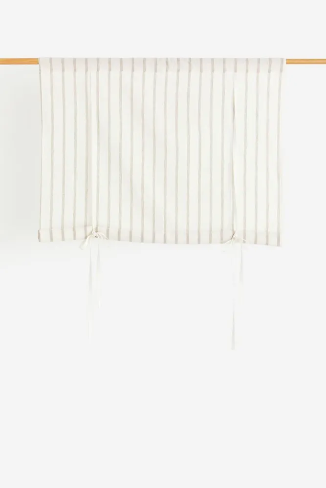 Linen-blend Roll-up Curtain