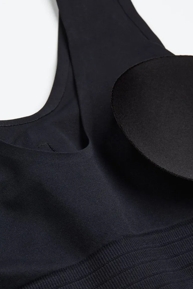 DryMove™ Seamless Light Support Sports bra - Black - Ladies