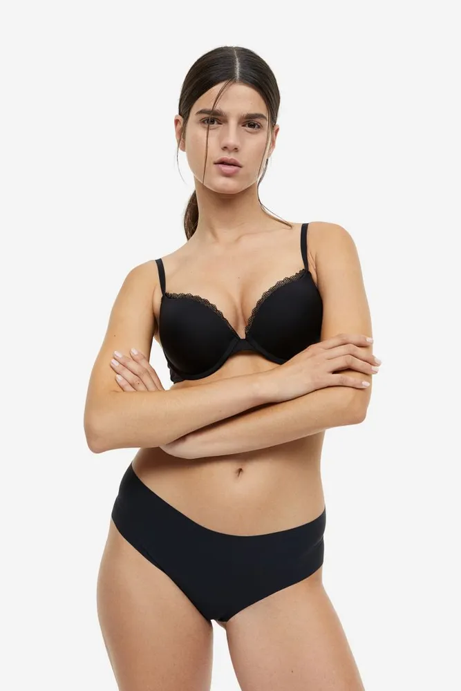 Black lace 34B super push up bra from H&M