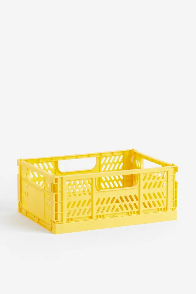 Plastic Storage Organizer Baskets (Set of 3) – White Rectangular