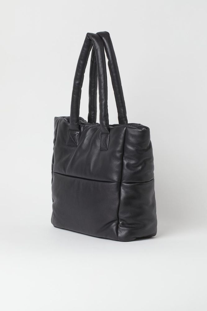 Padded Leather Shopper