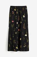 Linen-blend Maxi Skirt