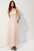 Linen-blend Maxi Dress