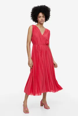 Pleated A-line Dress