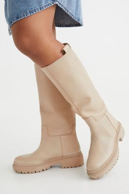 Leather Knee-high Boots