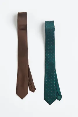 Lot de 2 cravates en satin