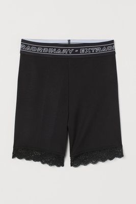 Lace-trimmed Bike Shorts