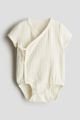 Cotton Muslin Wrapover Bodysuit