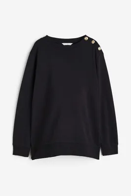 MAMA Button-detail Sweatshirt