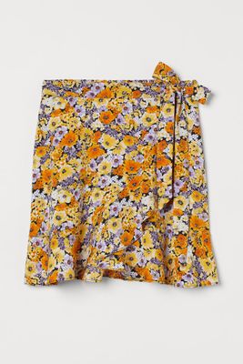 Flounced Wrapover Skirt
