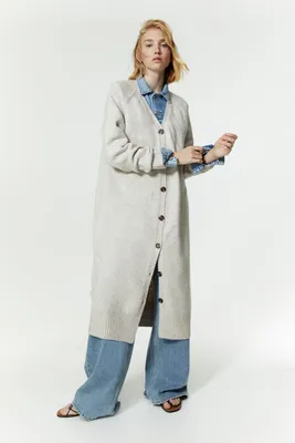 Robe gilet en maille fine